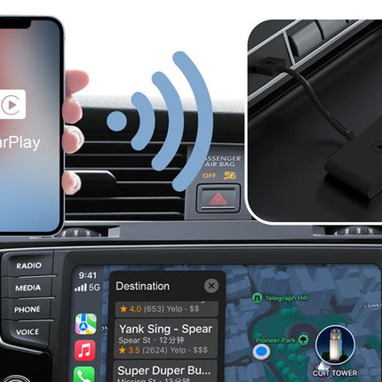 Wireless CarPlay Adapter Wireless Receiver Convert Wired to Wireless CarPlay Dongle Cars for Apple Carplay