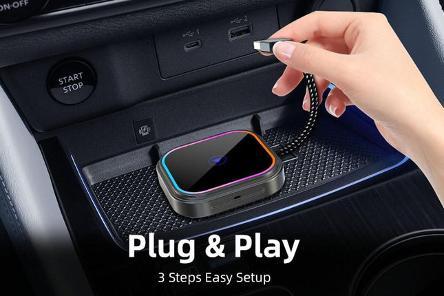 Wireless CarPlay Adapter for Car USB to Type-C Plug and Play Compatible with iPhone – product detail