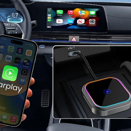 Wireless CarPlay Adapter for Car USB to Type-C Plug and Play Compatible with iPhone