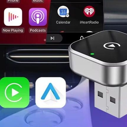 2 in 1 Wireless CarPlay and Android Auto Adapter Plug and Play Carplay Adapter