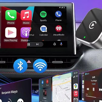 2 in 1 Wireless CarPlay and Android Auto Adapter Plug and Play Carplay Adapter