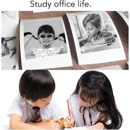 Thermal Mini Printer Mini Pocket Wireless Thermal Printer Bluetooth Photo Inkless Sticker Printer Compatible with iOS&Android - White