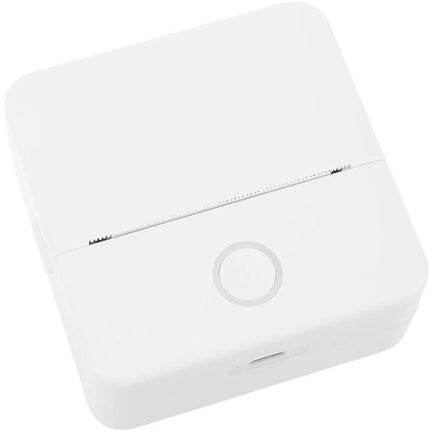 Thermal Mini Printer Mini Pocket Wireless Thermal Printer Bluetooth Photo Inkless Sticker Printer Compatible with iOS&Android - White