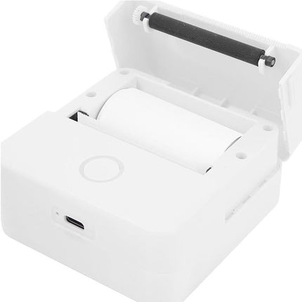 Thermal Mini Printer Mini Pocket Wireless Thermal Printer Bluetooth Photo Inkless Sticker Printer Compatible with iOS&Android - White