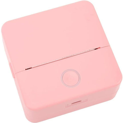 Thermal Mini Printer Mini Pocket Wireless Thermal Printer Bluetooth Photo Inkless Sticker Printer Compatible with iOS&Android - Pink