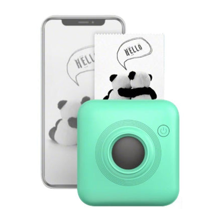 Mini Portable Label Printer Wireless Bluetooth Thermal Printer for Labels Boarding Pass Notes Photos - Green
