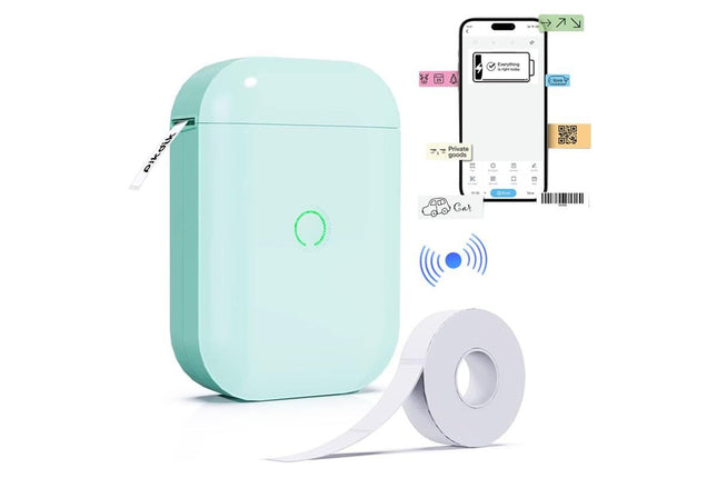 Wireless Bluetooth Label Maker Machine with Label Tape Mini Sticker Maker-Green – product detail