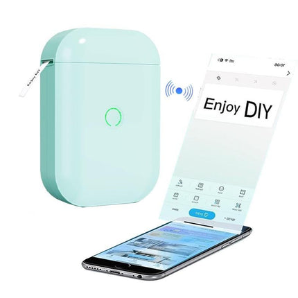 Wireless Bluetooth Label Maker Machine with Label Tape Mini Sticker Maker-Green