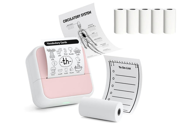 Mini Sticker Printer Portable Bluetooth Thermal Printer for Photo Notes Gift