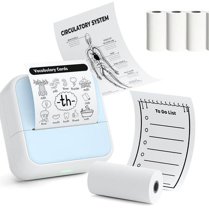 Mini Sticker Printer Portable Bluetooth Thermal Printer for Photo Notes Gift - Pink