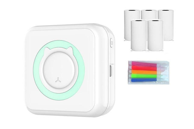 Portable Bluetooth Wireless Mini Printer Heat-Sensitive Print Maker -Green V1263-JX-6381