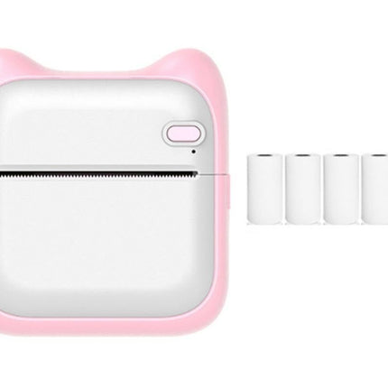 Mini Pocket Wireless Small Thermal Pocket Sticker Printer Bluetooth Inkless Printer Portable Mobile Phone Picture Receipt Printer -Pink