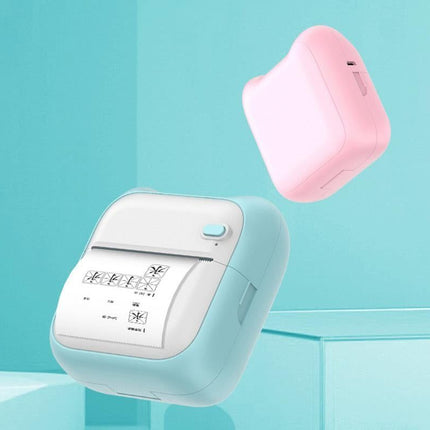 Mini Pocket Wireless Small Thermal Pocket Sticker Printer Bluetooth Inkless Printer Portable Mobile Phone Picture Receipt Printer -Pink