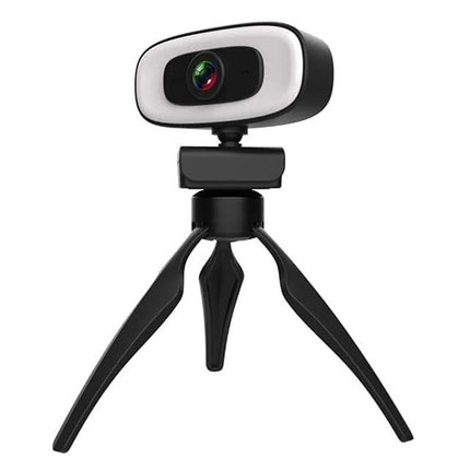 4K Webcam with Ring Light Built in Microphone and Tripod for Video Conferencing
