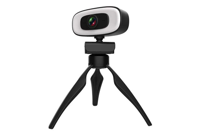 4K Webcam with Ring Light Built in Microphone and Tripod for Video Conferencing – product detail