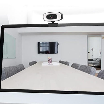 4K Webcam with Ring Light Built in Microphone and Tripod for Video Conferencing