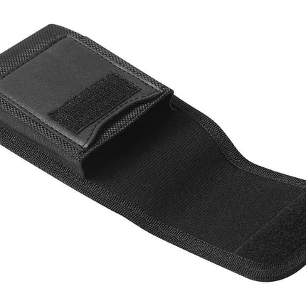 2Pcs Universal Black Oxford Cloth Phone Waist Pouch with Belt Clip and Card Holder Compatible with Most Smartphones - M