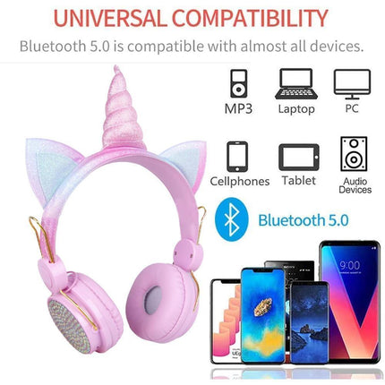 Wireless Headphones - Adjustable Headband - Bluetooth Over On-Ear Headset
