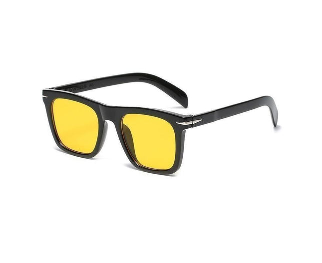 Classic Rivet Square Sunglasses Men Luxury Brand Design Beckham Driving Glasses Vintage Sun Glasses Eyewear