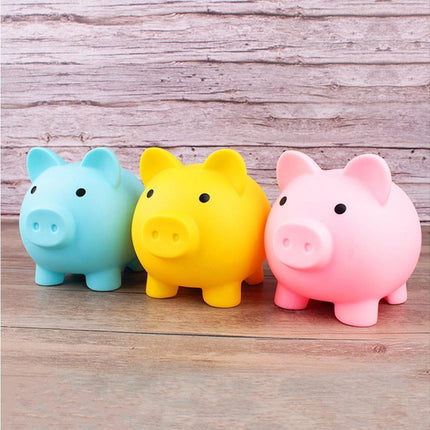 Christmas Cartoon Pig Shaped Money Saving Box Bank Coins Storage Case Home Decor-Yellow L