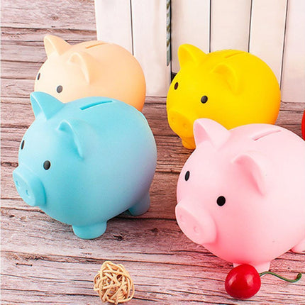 Christmas Cartoon Pig Shaped Money Saving Box Bank Coins Storage Case Home Decor-Yellow L