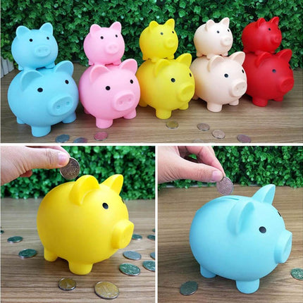 Christmas Cartoon Pig Shaped Money Saving Box Bank Coins Storage Case Home Decor-Yellow L