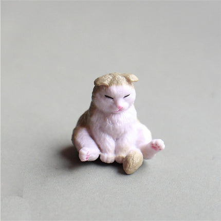 10Pcs Cat Figurine Personalized No Odor Plastic Car Center Console Cat Statue for Desktop-Multicolor