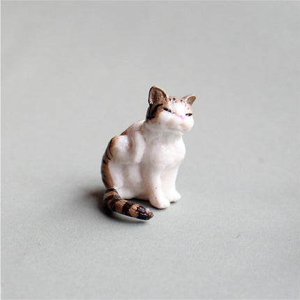10Pcs Cat Figurine Personalized No Odor Plastic Car Center Console Cat Statue for Desktop-Multicolor