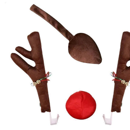 Car Deer Antlers Fabric Decoration-Brown
