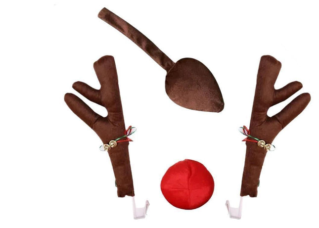 Car Deer Antlers Fabric Decoration-Brown V1263-JX-798