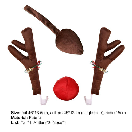 Car Deer Antlers Fabric Decoration-Brown