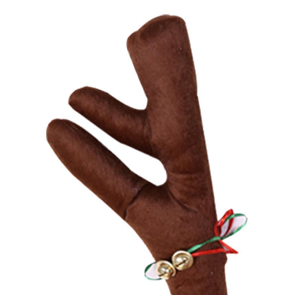 Car Deer Antlers Fabric Decoration-Brown