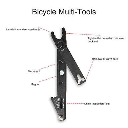 Chain Wear Detection Tool Ergonomic Design High Strength Bike Chain Buckle Removal Plier with Scale for Mountain Bike