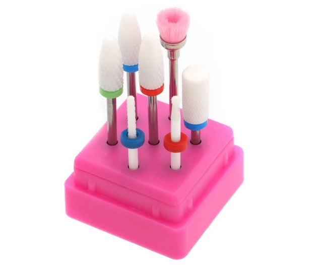 Ceramic Steel Alloy Grinding Dead Skin Removal Nail Art Drill Bit Brush Set-3 V1263-JX-844