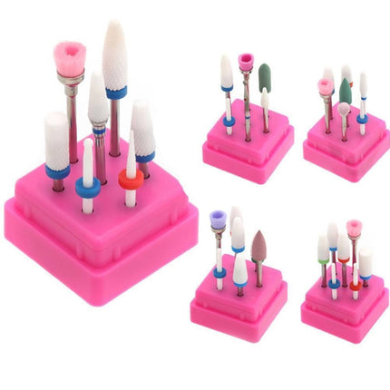 Ceramic Steel Alloy Grinding Dead Skin Removal Nail Art Drill Bit Brush Set-3#