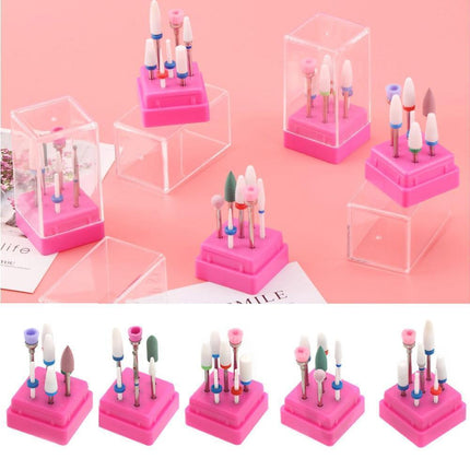 Ceramic Steel Alloy Grinding Dead Skin Removal Nail Art Drill Bit Brush Set-3#