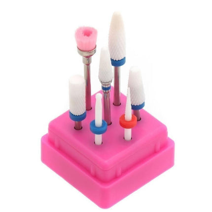 Ceramic Steel Alloy Grinding Dead Skin Removal Nail Art Drill Bit Brush Set-2#