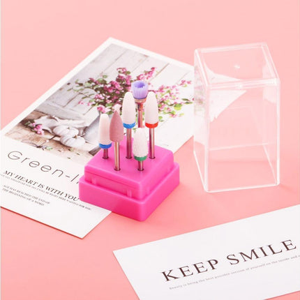 Ceramic Steel Alloy Grinding Dead Skin Removal Nail Art Drill Bit Brush Set-2#