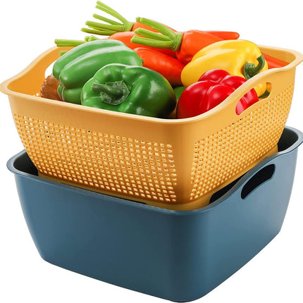Kitchen Strainer Set - Double-Layer Plastic - Detachable