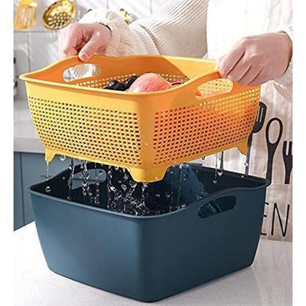 Kitchen Strainer Set - Double-Layer Plastic - Detachable