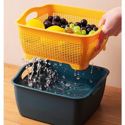 Kitchen Strainer Set - Double-Layer Plastic - Detachable