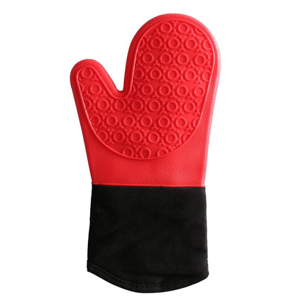 1Pc Heat-insulated Glove Non-slip Silicone - Red