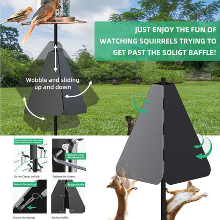 Squirrel Baffle Smooth Surface Bird Feeder Guard - A
