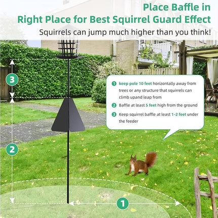 Squirrel Baffle Smooth Surface Bird Feeder Guard - A