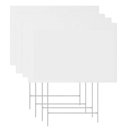 4Pcs Blank Yard Signs with H Stakes - 4pcs