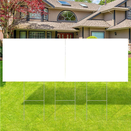 4Pcs Blank Yard Signs with H Stakes - 4pcs