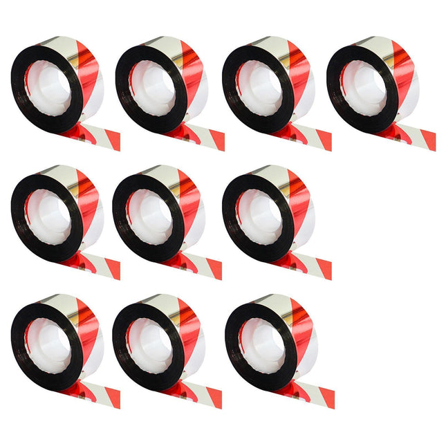 10Pcs Bird Repellent Ribbon Double Side Tape - Silver&Red