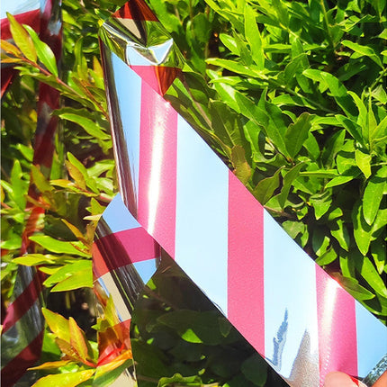 10Pcs Bird Repellent Ribbon Double Side Tape - Silver&Red