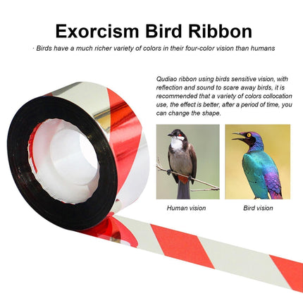 10Pcs Bird Repellent Ribbon Double Side Tape - Silver&Red