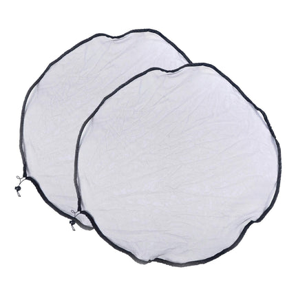 2Pcs Mesh Rain Barrel Cover - Black